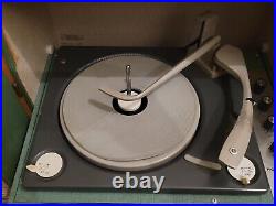 RCA Victor Victrola Portable Record Player Green Works Great