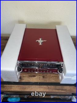 RETRO Ion Ford Mustang LP Turntable 4-in-1 Classic Car Record Player Radio, Red