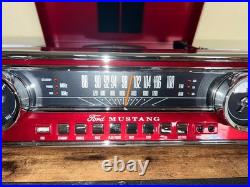 RETRO Ion Ford Mustang LP Turntable 4-in-1 Classic Car Record Player Radio, Red