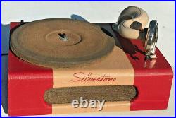 Rare Silvertone Elec. Portable 78 Record Player Vintage Turntable Space Age MCM