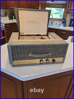 Rare Vintage Philco K-1426-121 Portable Tube Stereophonic Record Player READ