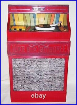 Rare vintage 60s emenee jukebox jamboree record player works plays 33s & 45s