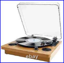 Record Player, 3-Speed Turntable Bluetooth Vinyl Record Player with Speaker