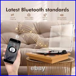 Record Player, 3-Speed Turntable Bluetooth Vinyl Record Player with Speaker