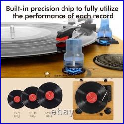 Record Player, 3-Speed Turntable Bluetooth Vinyl Record Player with Speaker