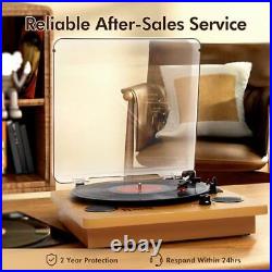 Record Player, 3-Speed Turntable Bluetooth Vinyl Record Player with Speaker
