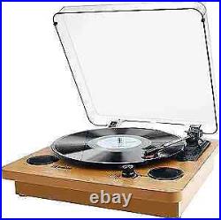 Record Player, 3-Speed Turntable Bluetooth Vinyl Record Player with Speaker