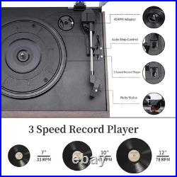 Record Player 9 in 1 3 Speed Bluetooth Vintage Turntable CD Cassette Vinyl Pl Record Player 9 in 1 3 Speed Bluetooth Vintage Turntable CD Cassette Vinyl Pl