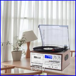 Record Player 9 in 1 3 Speed Bluetooth Vintage Turntable CD Cassette Vinyl Pl Record Player 9 in 1 3 Speed Bluetooth Vintage Turntable CD Cassette Vinyl Pl