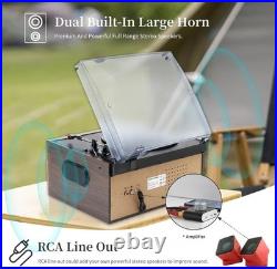 Record Player 9 in 1 3 Speed Bluetooth Vintage Turntable CD Cassette Vinyl Playe