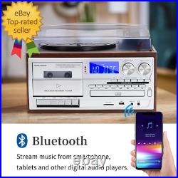 Record Player 9 in 1 3 Speed Bluetooth Vintage Turntable CD Cassette Vinyl Playe Record Player 9 in 1 3 Speed Bluetooth Vintage Turntable CD Cassette Vinyl Playe