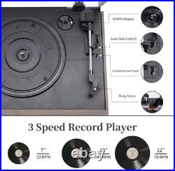 Record Player 9 in 1 3 Speed Bluetooth Vintage Turntable CD Cassette Vinyl Playe