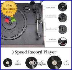Record Player 9 in 1 3 Speed Bluetooth Vintage Turntable CD Cassette Vinyl Playe Record Player 9 in 1 3 Speed Bluetooth Vintage Turntable CD Cassette Vinyl Playe