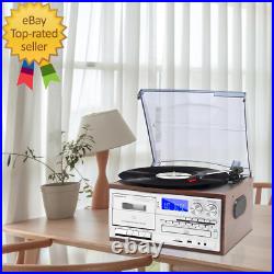 Record Player 9 in 1 3 Speed Bluetooth Vintage Turntable CD Cassette Vinyl Playe Record Player 9 in 1 3 Speed Bluetooth Vintage Turntable CD Cassette Vinyl Playe