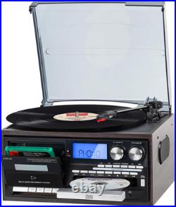 Record Player 9 in 1 Entertainment for Home Gatherings, 3 Speed Bluetooth Turnta