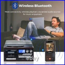 Record Player 9 in 1 Entertainment for Home Gatherings, 3 Speed Bluetooth Turnta