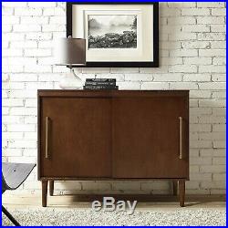 Record Player Console Mid Century Media Vinyl Storage Turntable Cabinet Table