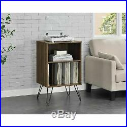 Record Player Console Vinyl Storage Stand Rack Lp Turntable Retro Shelves Table
