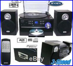 Record Player Home Stereo System With Cassette Speakers CD Players Jensen Compac