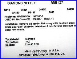 Record Player Phonograph Needle For Magnavox 560336-1 560346-1 560347-1 558-d7