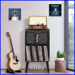 Record Player Stand, Black Turntable Stand Holds up to 160 Albums Record Player Stand, Black Turntable Stand Holds up to 160 Albums