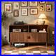 Record_Player_Stand_with_Charging_Station_with2_Sliding_Tambour_Doors_Holds_300_CD_01_unj