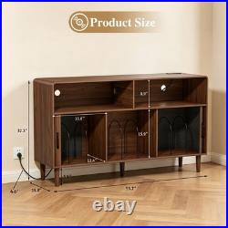 Record Player Stand with Charging Vinyl Record Storage Holds up to 300+ Album