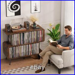 Record Player Stand with Vinyl Record Storage 3-Tier Record Player Table with