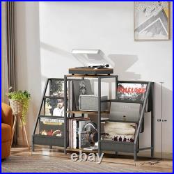 Record Player Stand with Vinyl Storage, Record Player Table with Vinyl Record