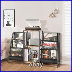 Record Player Stand with Vinyl Storage, Record Player Table with Vinyl Record