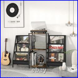 Record Player Stand with Vinyl Storage, Record Player Table with Vinyl Record