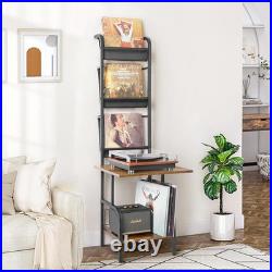 Record Player Stand with Vinyl Storage, Record Player Table with Vinyl Record St