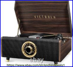 Record Player, Victrola Highland 4-in-1 Bluetooth Record Player with Speakers