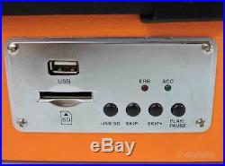 Record Player and Storage Box Steepletone Orange SRP1R 16 and SRB2 Vinyl Set