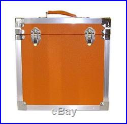 Record Player and Storage Box Steepletone Orange SRP1R 16 and SRB2 Vinyl Set