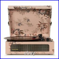 Record Player in Vintage Floral with 3-speed Turntable Bluetooth, Portable