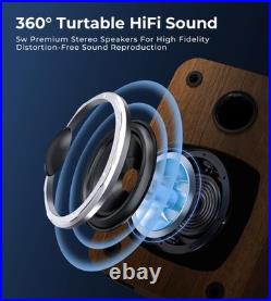 Record Player with External Speakers Belt-Drive Turntable for Vinyl Records D