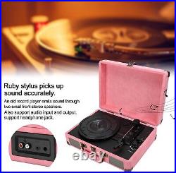 Record Player with Speakers, Portable Bluetooth 5.0 3-Speed Turntable Phonograph