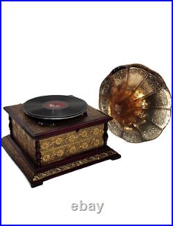 Record Working Player Gramophone Phonograph Antique Vinyl Recorder