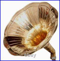 Replica Gramophone Player 78 rpm Hex phonograph Brass Horn HMV Vintage Wind up