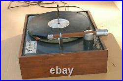 Restored Vintage Garrard Lab 80 Record Player Turntable Wooden Plinth Case Frame
