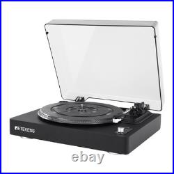 Retekess TR643 Vinyl Record Player Belt-Driven 3-Speed Turntable, RCA AUX Output