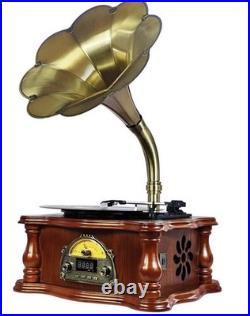 Retro Gramophone Record Player with Bluetooth