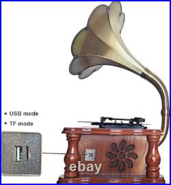 Retro Gramophone Record Player with Bluetooth