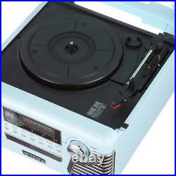 Retro Record Player with Bluetooth and 3-Speed Turntable CD player Stereo Speakers