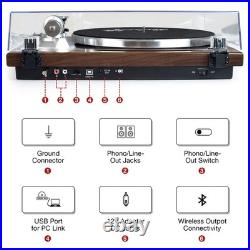 Retrolife Vinyl Record Player BT, Bark Brown, AT-3600L, 2-Speed, USB/RCA