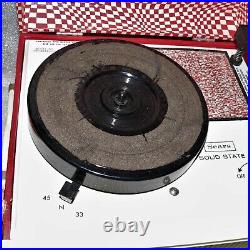 SEARS SOLID STATE SUITCASE RECORD PLAYER 60s 390 323130 Works & watch Video
