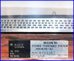 SONY 70's PS-X2 Record Player DD Drive Direct Turntable Audio Japan Vintage