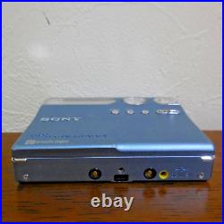 SONY minidisc MD walkman player recorder MZ-N910 blue used work japan import