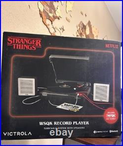 STRANGER THINGS Victrola WSQK Record Player Turntable Speakers Netflix NEW